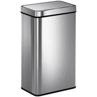 Cestino con sensore 60 L, coperchio automatico, acciaio inox, versatile, Argento
