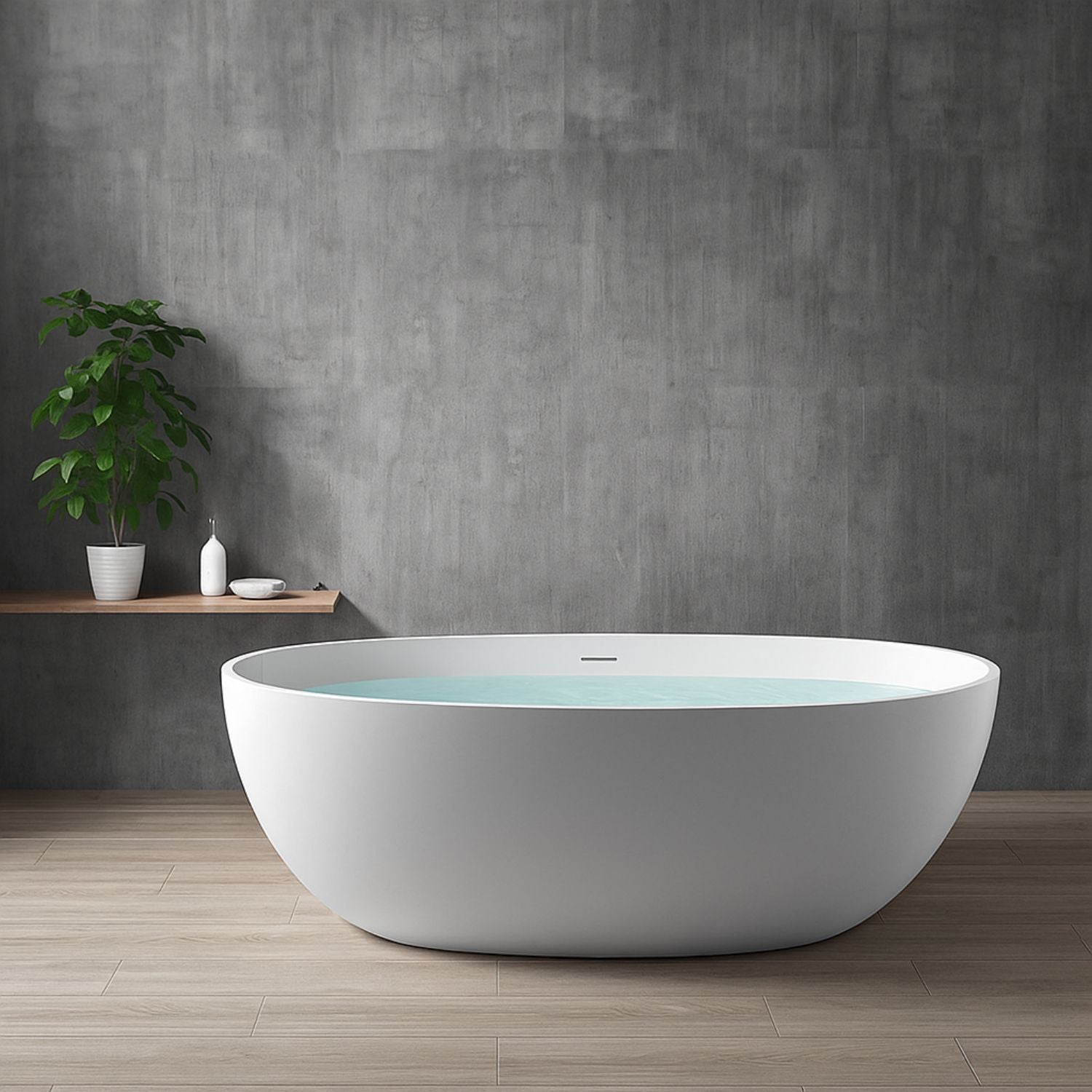 Vasca da bagno free standing silja artificial stone bianco opaco matt *** confezione 1