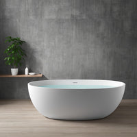 Vasca da bagno free standing silja artificial stone bianco opaco matt *** confezione 1