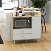Mobile Cucina per Microonde con 2 Armadietti e Cassetto, 90x30x94cm, in MDF