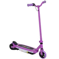 Monopattino elettrico per bambini 6-14 anni, velocità massima 10 km/h, luci LED colorate, freno elettrico, viola