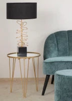 Tavolinetto Da Caffe' Glam Gold/Mirror Cm Ø 40X49