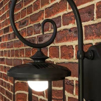 Lampada da Esterno con Pannello Solare, Impermeabile IP44 e Accensione Automatica, Nero