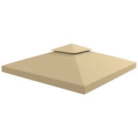 Copertura di Ricambio per Gazebo 3 x 3 m, in Poliestere ad Alta Densità 180 g/m², Beige