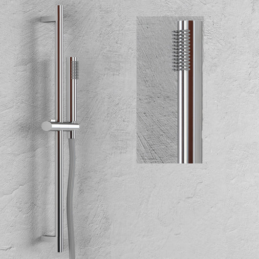 Asta saliscendi doccia 004 ottone cromato ovale doccetta relax p7,3xh80