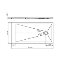 Piatto doccia mineral marmo resina bianco opaco liscio h3,5 cm *** finitura- bianco opaco, misure l140 x p70 x h3,5 c...
