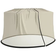 Zanzariera per Ombrellone 3x2.3 m Regolabile a Rete Fitta con Apertura a Cerniera, Beige