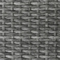 Set da Giardino Esterno in Resina con Tavolo e Sedie per 2 Persone, Tavolo con 2 Sedie Pieghevoli, Grigio