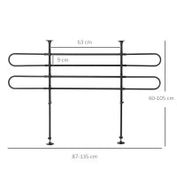 - Griglia di Protezione Regolabile per i Animali Domestici Adatto a Ogni Auto Nero