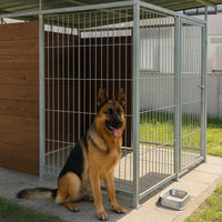 Box per cani da esterno coperto e retro in legno zincatura elettrolitica da 200x300xh180 cm