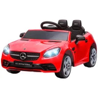Macchina Elettrica per Bambini Licenza Mercedes SLC 300 con Telecomando, in PP e Metallo, 107x62.5x44 cm, Rosso