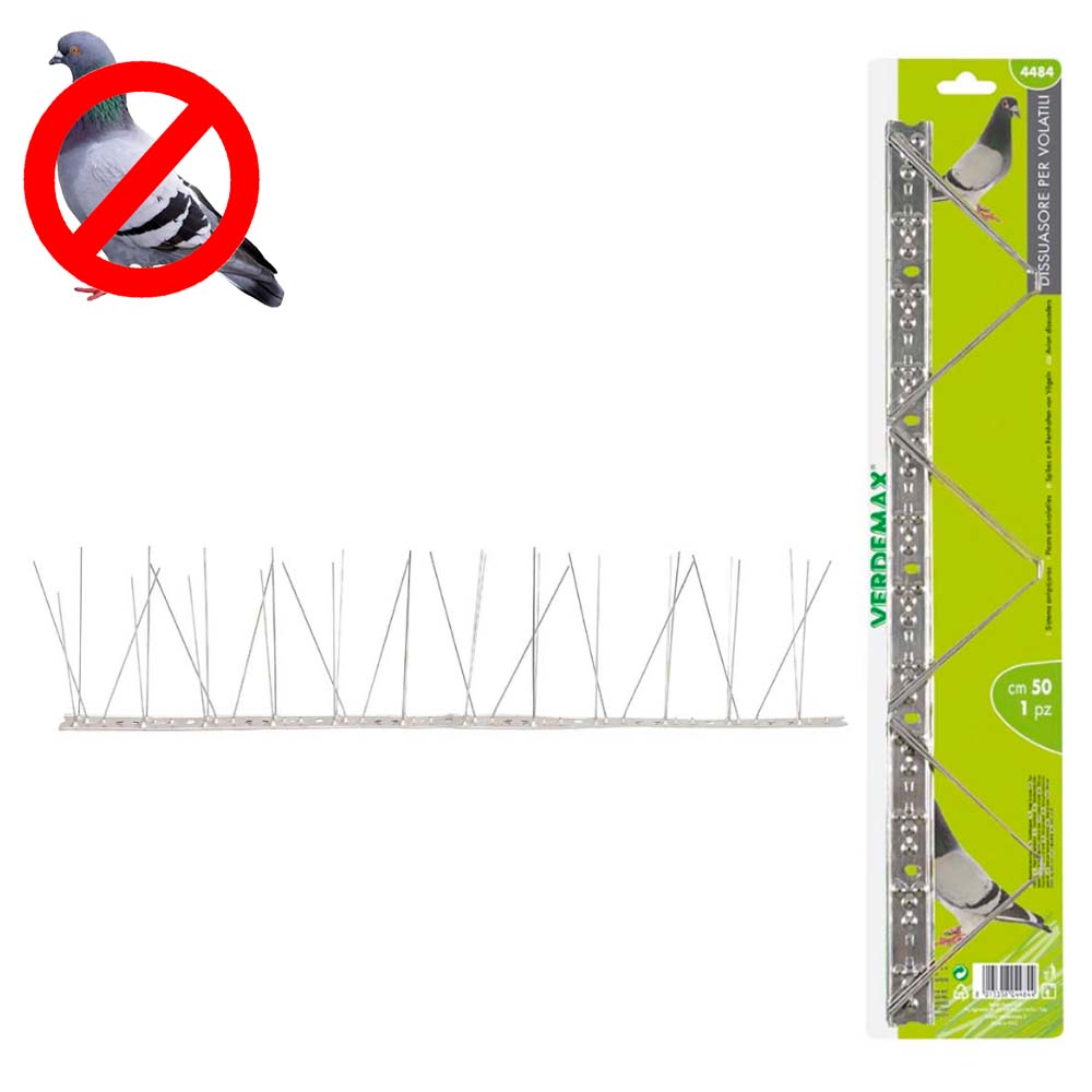 Dissuasore per piccioni e volatili lamina acciaio lunghezza cm 50