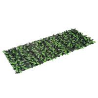 Rotolo di Siepe Artificiale 3x1 m in PE e Tessuto per Balcone e Giardino, Verde Chiaro e Verde Scuro