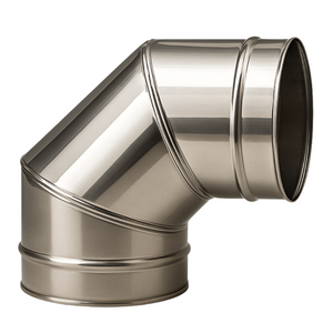 Curva in acciaio inox assemblaggio canna fumaria diametro 250 mm deviazioni 90°