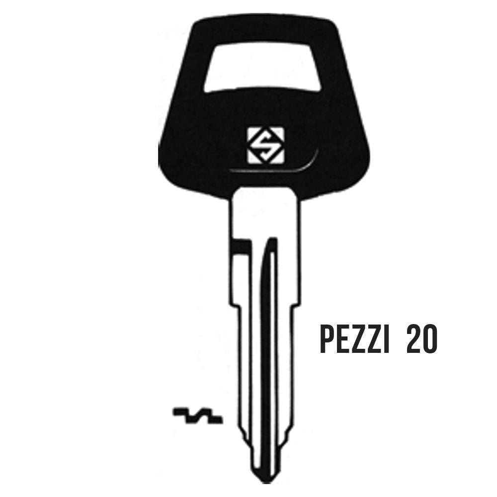 Pezzi 20 chiave grezza silca per auto testa gommata rt2p