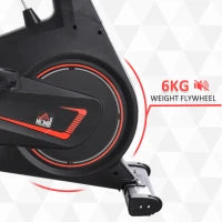 Cyclette da Casa Magnetica Professionale da Camera, Bicicletta Indoor in Acciaio e ABS con Sellino Regolabile, 102x50x120cm, Nero