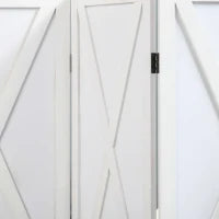 Paravento a 4 Ante per Interni, Divisorio in Legno per Camera e Ufficio, 182x170 cm, Bianco