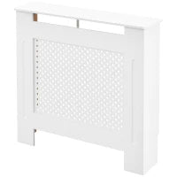 Copritermosifone Moderno a Griglia in MDF per Casa e Ufficio, 78x82x19 cm, Bianco