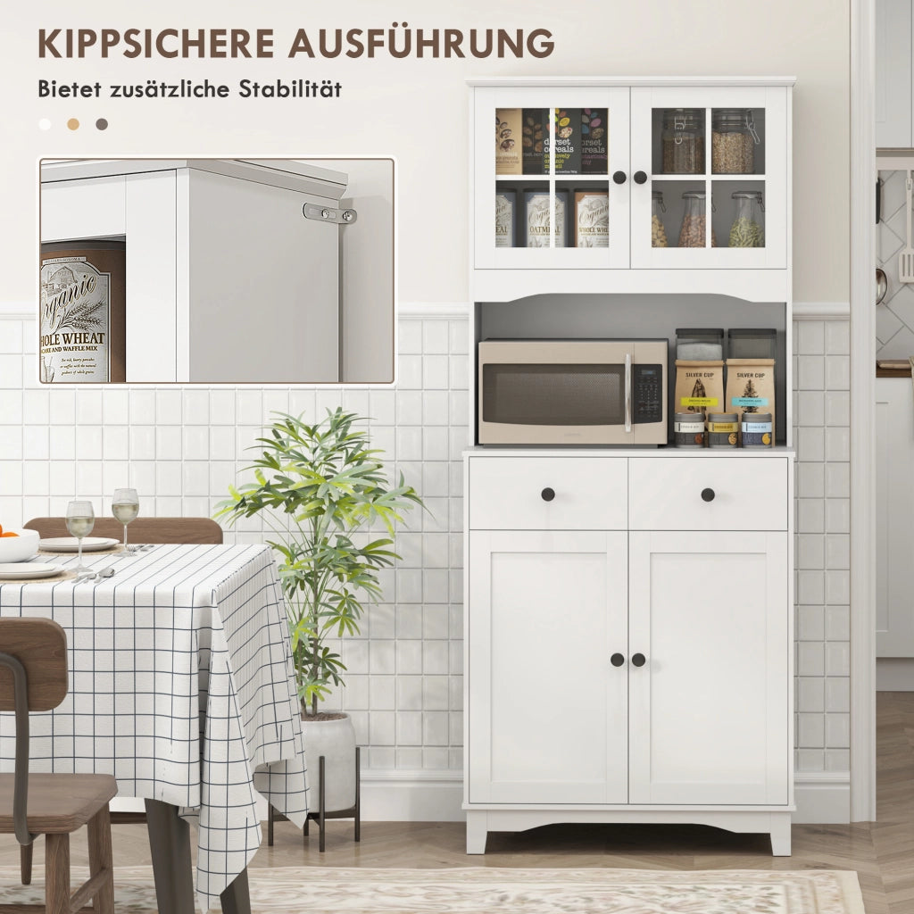 Armadio da cucina con ante scorrevoli e ripiani ¨C zephmum ¨C bianco 90x51x profondo