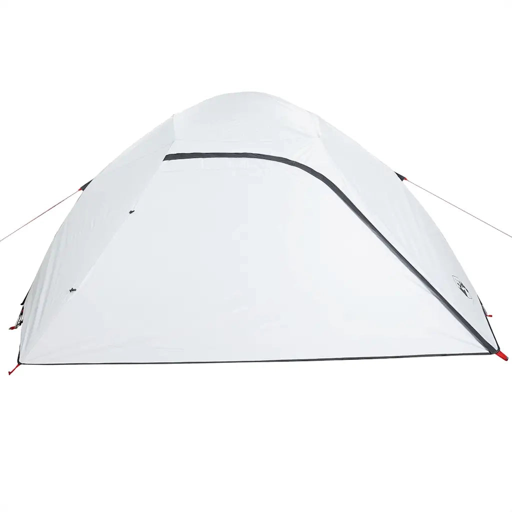Tenda Campeggio a Cupola 4 Persone Bianca Tessuto Impermeabile