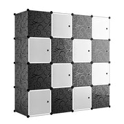 Armadio 16 Moduli in Plastica Colore Bianco e Nero EAN 8024299800792