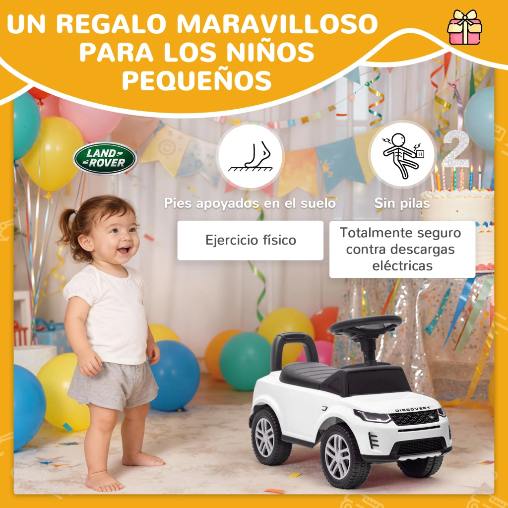 Correpasillos Land Rover con Almacenaje e Suoni per Bambini 18-36 Meses ¨C zephmum ¨C Bianco