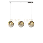 SOSPENSIONE CROMO 3 LUCI RETTANGOLARE VETRI ORO 1184CR-S3 R-OR
