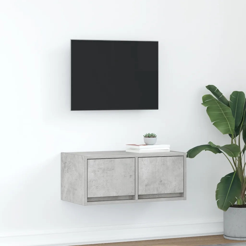 Mobile per TV Grigio Cemento 60x31x25,5 cm Legno Multistrato 861496
