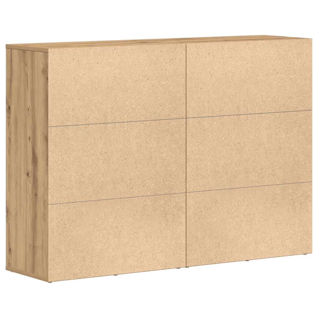 Credenze 2 pcs Rovere Artigianale 60x31x84 cm Legno Ingegnerizzato