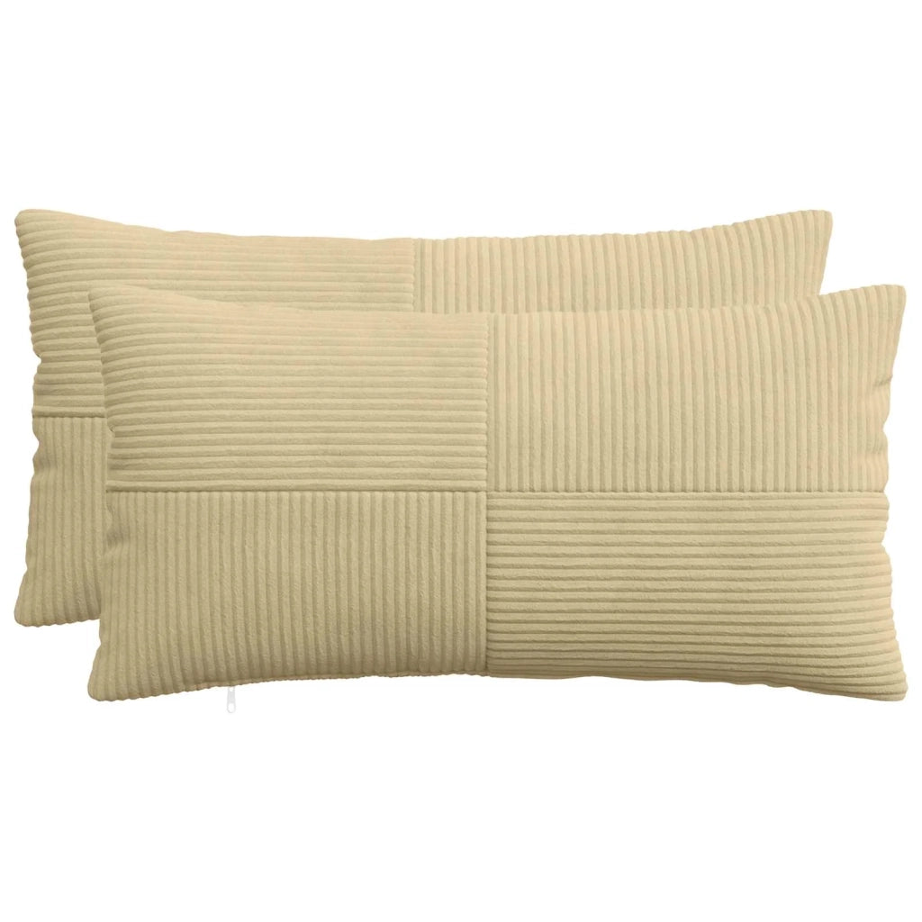 Federa 2 pcs ALMELO Grigio Verde 40 x 80 cm corduroy 914614