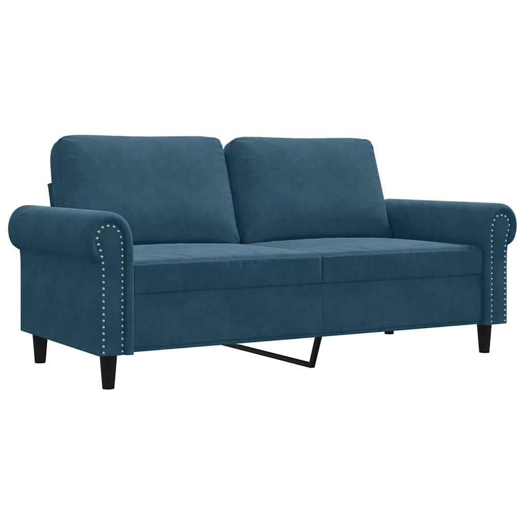 Divano a 2 Posti Blu 140 cm in Vellutocod mxl 86739