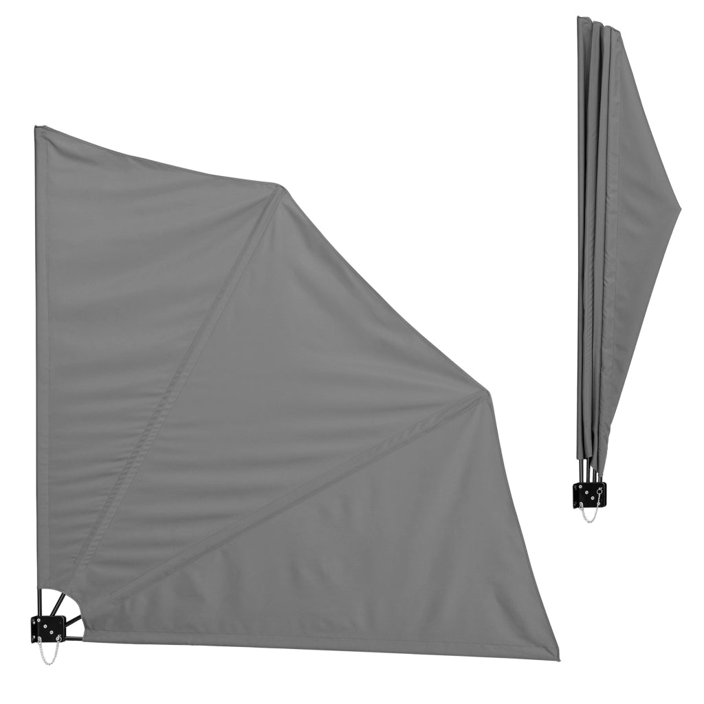 Tenda da Sole a Ventaglio Ragusa Schermatura Laterale Pieghevole 160x160 cm Grigio casa.pro