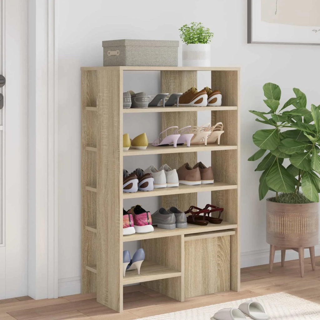 Scarpiera | Mobile per scarpe 2 pz Rovere Sonoma Legno multistrato