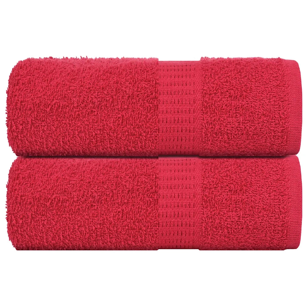 Asciugamani per Sapone 2 pz Rossi 30x30 cm 360 g/mÂ² 100% Cotone