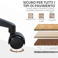 Sedia da Ufficio Ergonomica con Altezza Regolabile, Braccioli Ribaltabili e Tessuto a Rete, Nero