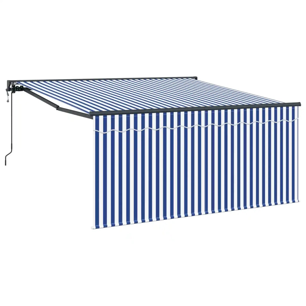 Tenda Retrattile Blu e Bianco 350 x 250 cm 3330202