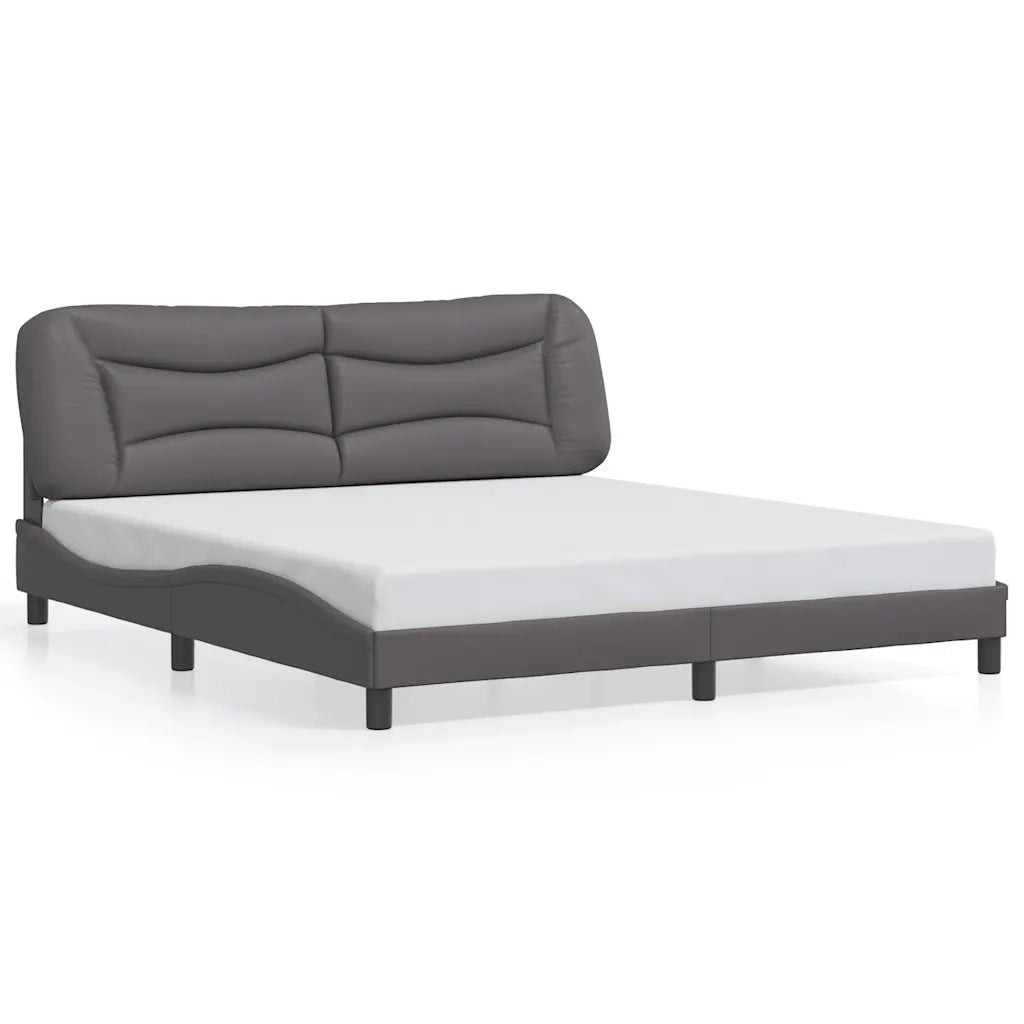 Giroletto senza Materasso-Struttura Letto Hvar Grigio 180x200 cm in Similpelle