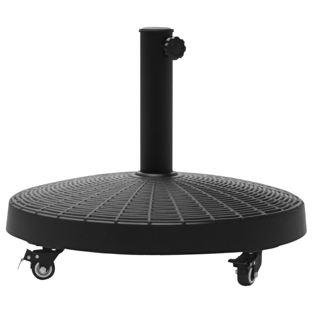 Base per Ombrellone con Ruote ¨C Zephmum ¨C Resina e Metallo ?52x41 cm Nero