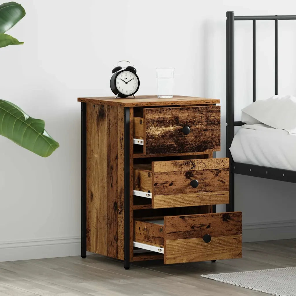 Comodino | Armadio da Notte | Mobiletto da notte con cassetto Marrone 40 x 36 x 60 cm
