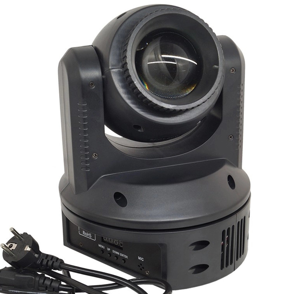 Trade Shop - Faro Faretto Led Rgb Testa Rotante Effetti Disco Dj Luce Flash Strobo Light -