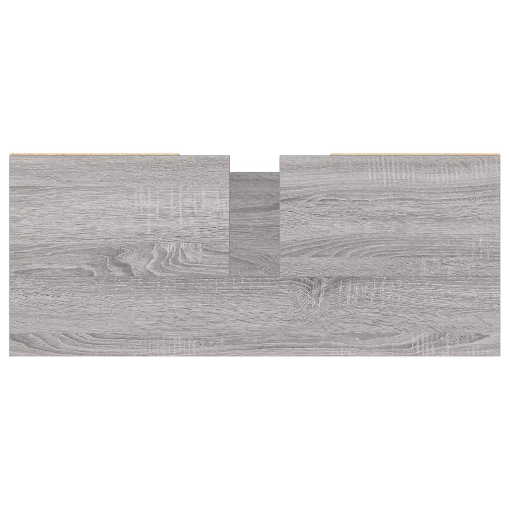 Mobile da Bagno Grigio Sonoma 80x33x60 cm in Legno Multistrato