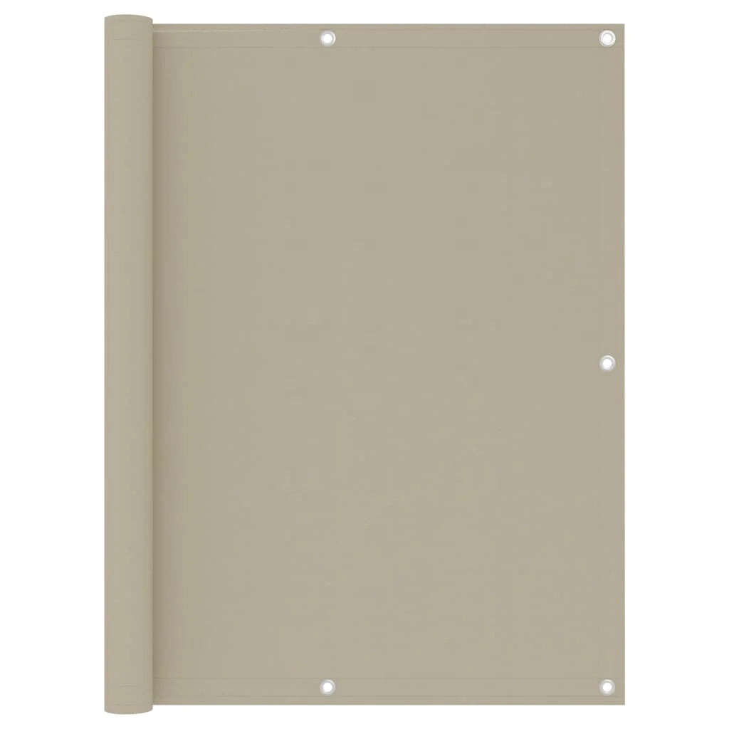 Schermo per balcone schermo per la privacy 120 x 500 cm tessuto Oxford beige 02_0010021