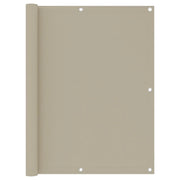 Schermo per balcone schermo per la privacy 120 x 500 cm tessuto Oxford beige 02_0010021