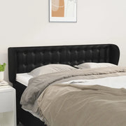 Testiera ad Orecchio-Testata con Orecchie Nera 147x23x78/88 cm in Similpelle 809381