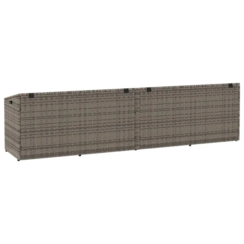 Baule da Giardino Grigio 220x50x58 cm in Polyrattan 4104076