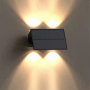 Trade Shop - Applique Biemissione Led Lampada Solare Parete Ip65 Luce 3000k 6500k Nero Yh0616 -