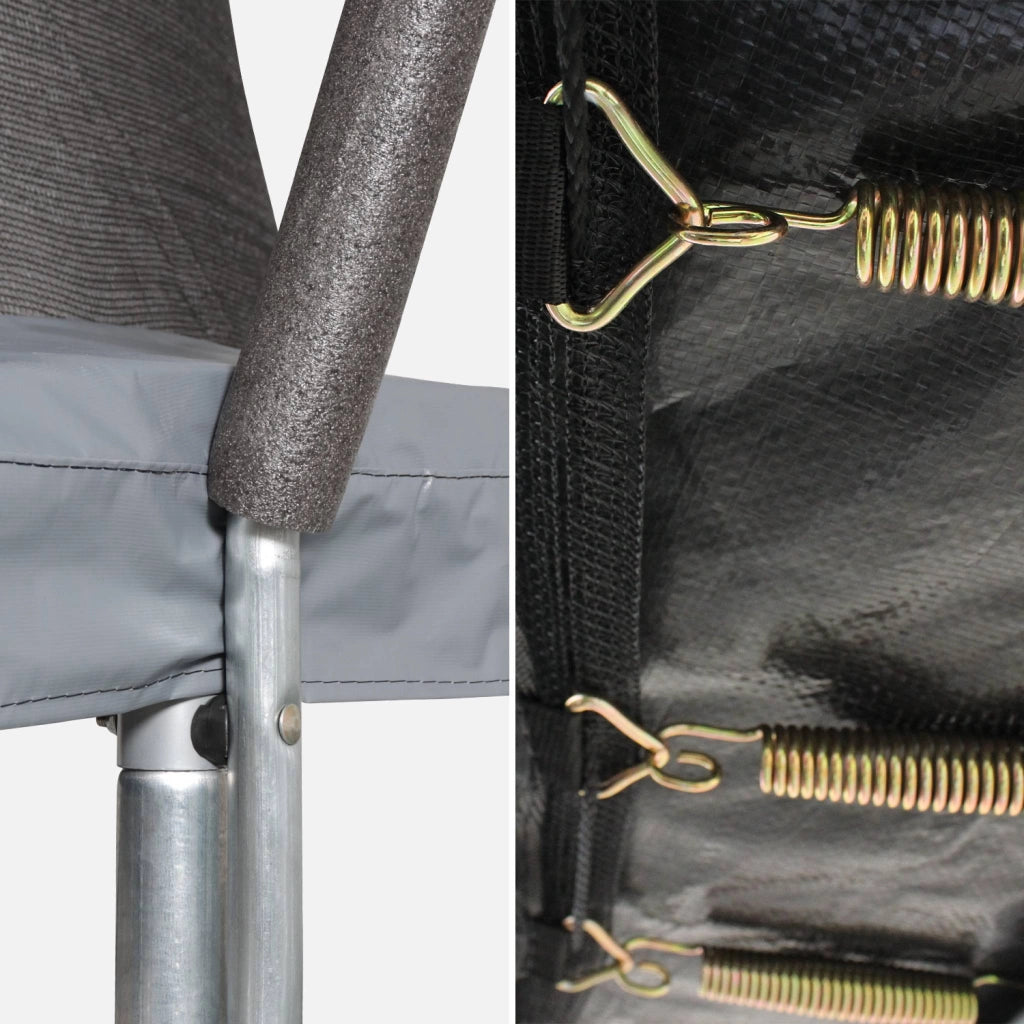Trampolino 430cm rete interna, grigio