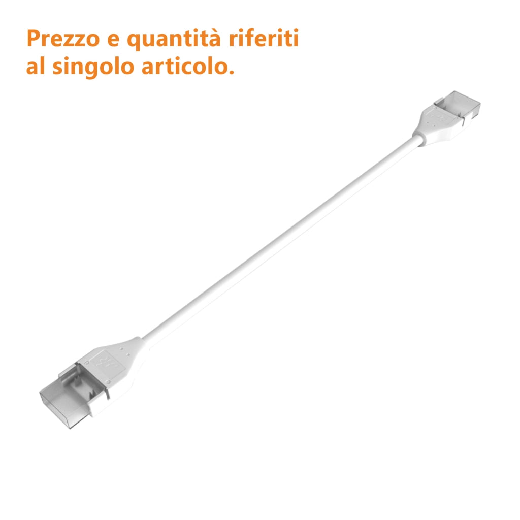 Alcapower Cavo di giunzione per strisce LED 220V con 2 connettori integrati, sistema di connessione rapida e sicura, lunghezza totale 21 cm