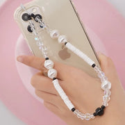 Catenella telefonica bohemienne con perle