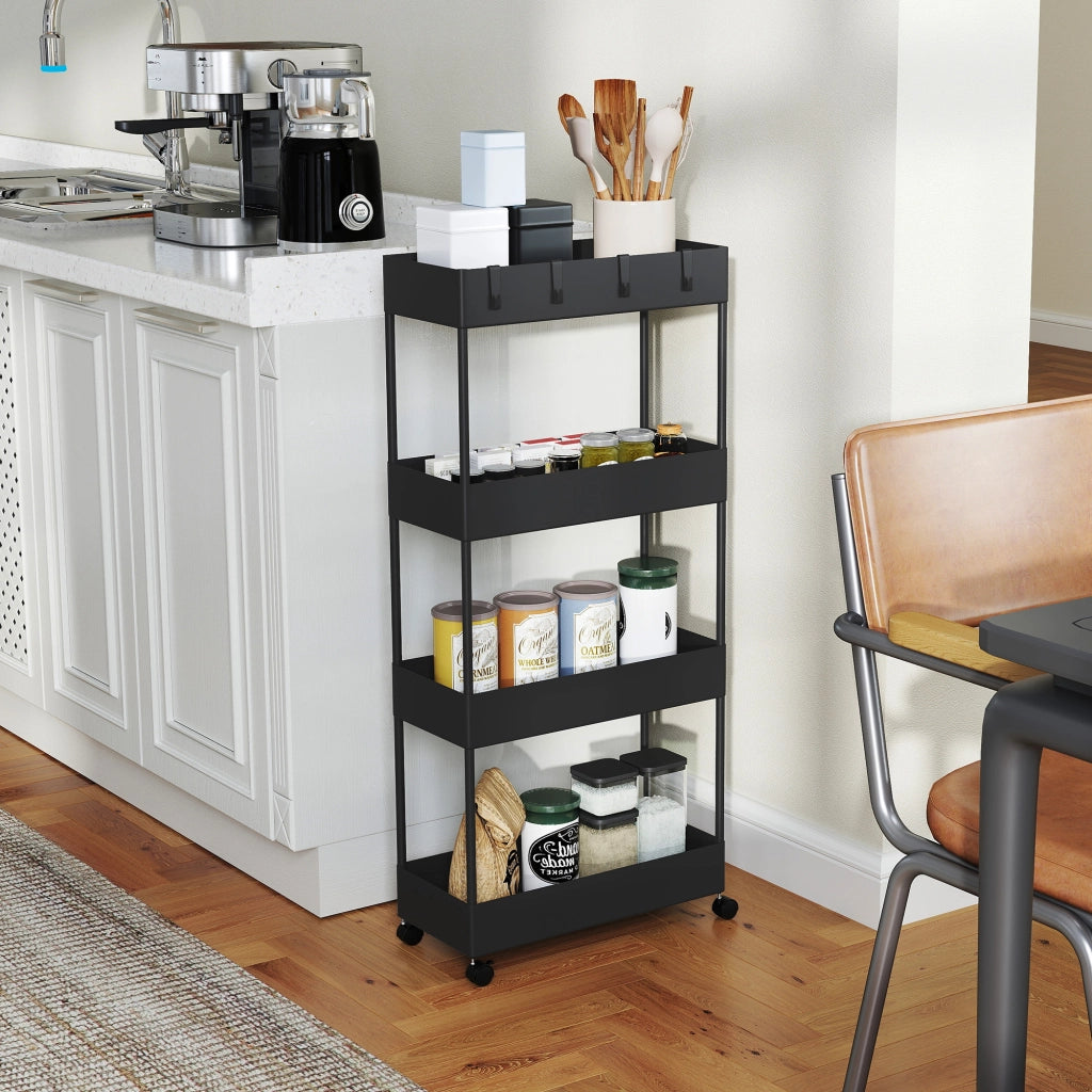 Carrello portautensili da cucina ¨C Minimal ¨C Nero 40x19x90 cm